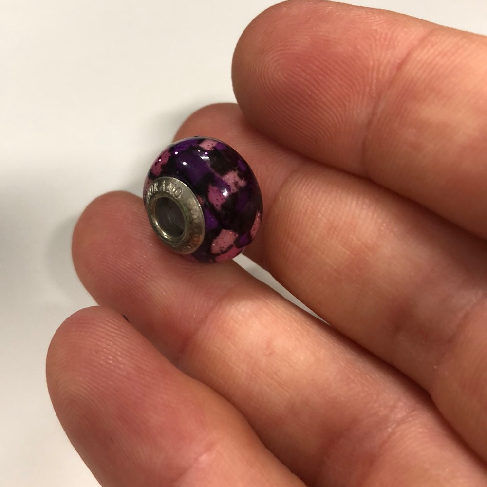 Murano Glass Purple Charm